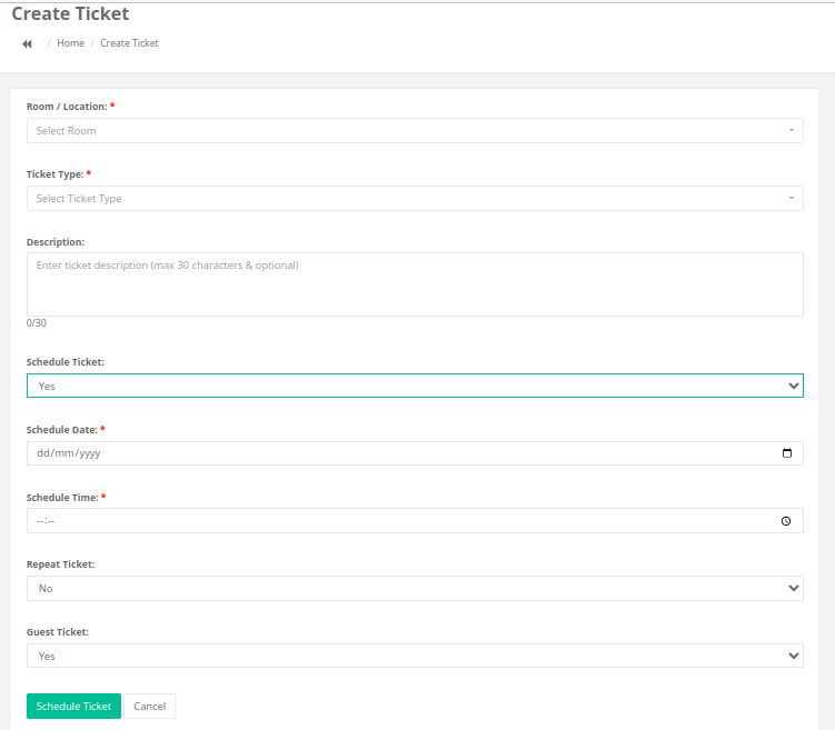 geedesk scheduling tickets