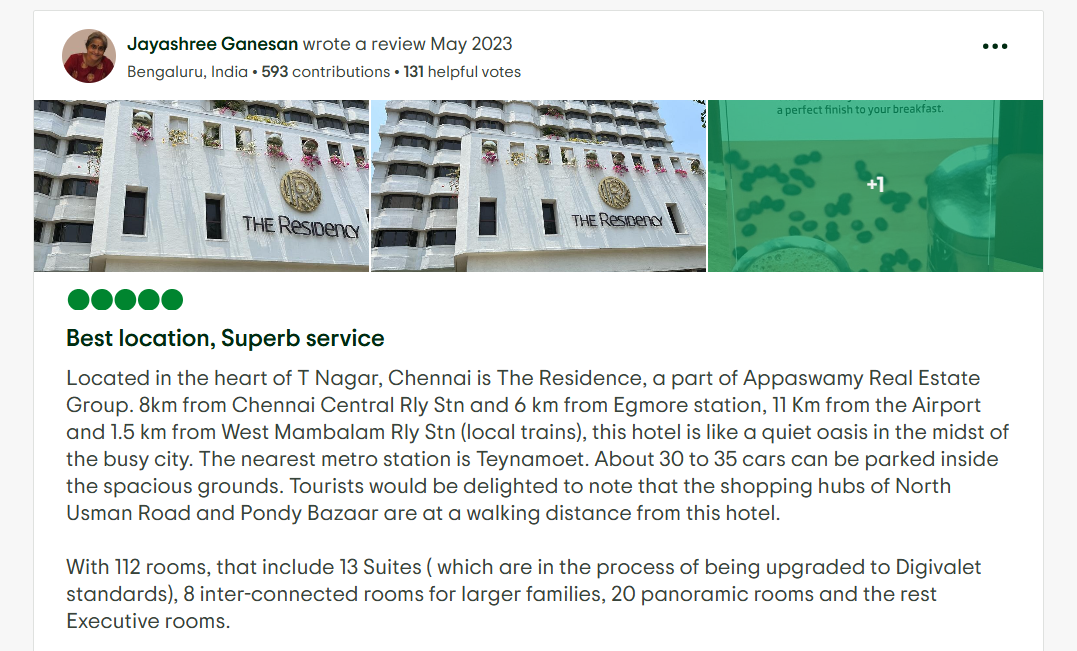 residency hotel review attachment